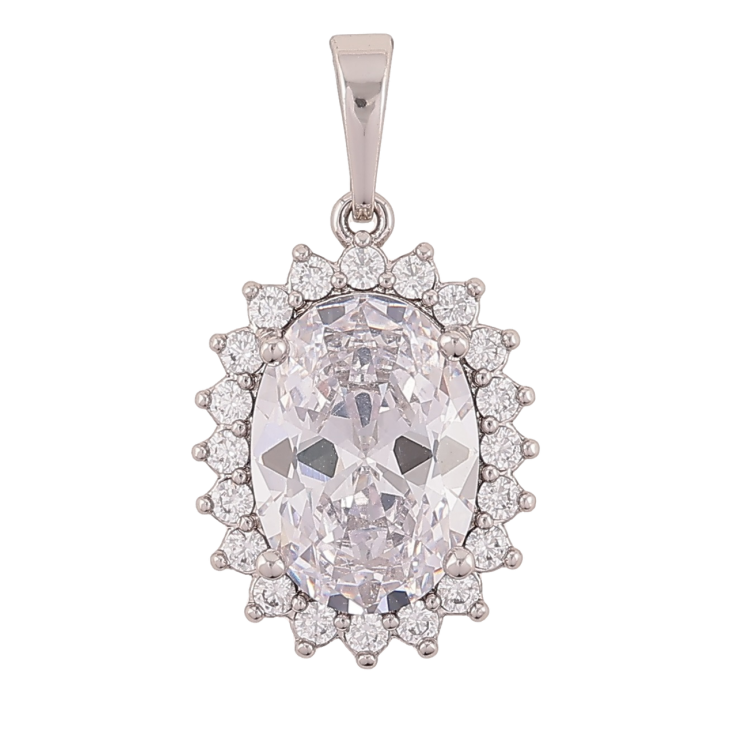 Кулон Xuping Родій «Кришталевий блиск» для ланцюжка до 6мм фото №12 Кулон Xuping Родій «Кришталевий блиск» для ланцюжка до 6мм фото №12