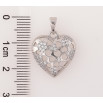 Кулон Xuping Родий Резное сердечко с кристаллами для цепочки до 5мм фото №2
