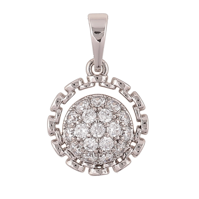 Кулон Xuping Родий Узор с кристаллами для цепочки до 6мм фото №1 Кулон Xuping Родий Узор с кристаллами для цепочки до 6мм фото №1