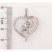 Кулон Xuping Родій «Слоник у сердечку» для ланцюжка до 6мм фото №2