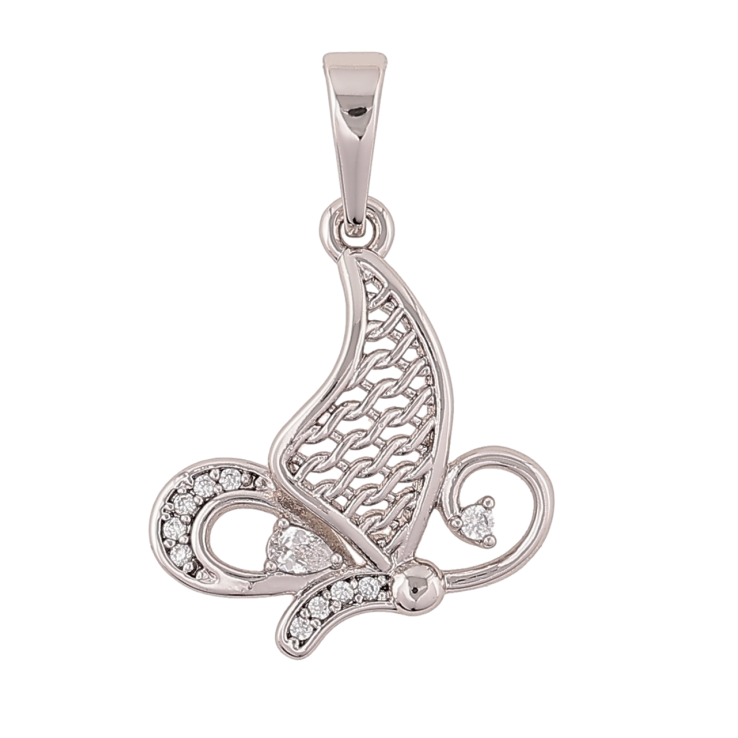 Кулон Xuping Родій «Метелик» для ланцюжка до 6мм фото №10 Кулон Xuping Родій «Метелик» для ланцюжка до 6мм фото №10