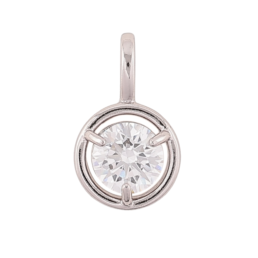 Кулон Xuping Родий Кристалл в колечке для цепочки до 3мм фото №1