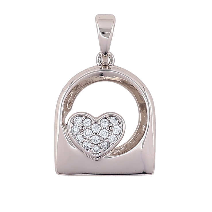 Кулон Xuping Родий Узор с сердечком для цепочки до 5мм фото №20