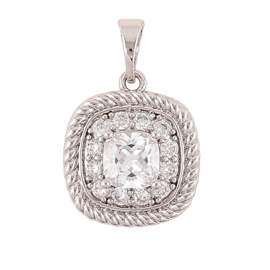 Кулон Xuping Родій «Кришталевий блиск» для ланцюжка до 5мм фото №1 Кулон Xuping Родій «Кришталевий блиск» для ланцюжка до 5мм фото №1