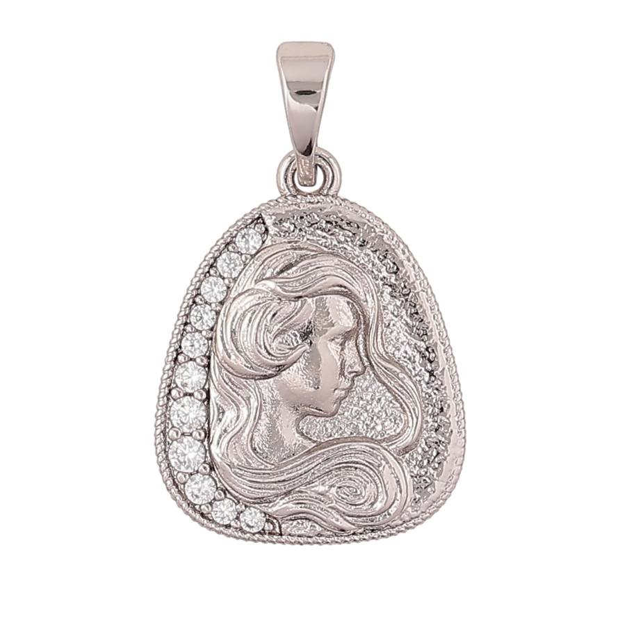 Кулон Xuping Родій «Діва» для ланцюжка до 5мм фото №1 Кулон Xuping Родій «Діва» для ланцюжка до 5мм фото №1