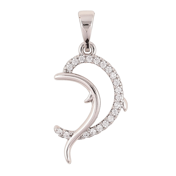 Кулон Xuping Родій «Дельфін» для ланцюжка до 5мм фото №12 Кулон Xuping Родій «Дельфін» для ланцюжка до 5мм фото №12