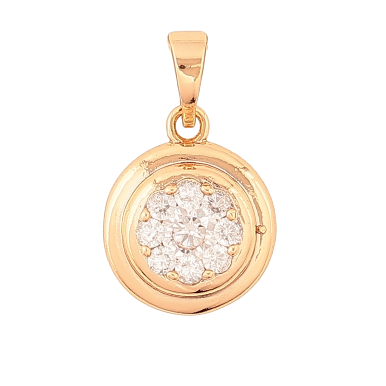 Кулон Xuping Позолота 18K «Коло з кришталевою квіточкою» для ланцюжка до 5 мм фото №1