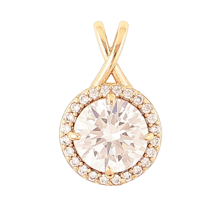 Кулон Xuping Позолота 18K «Кристал в обрамленні» для ланцюжка до 4мм фото №1 Кулон Xuping Позолота 18K «Кристал в обрамленні» для ланцюжка до 4мм фото №1