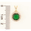 Кулон Xuping Позолота 18K «Зелений кристал в обрамленні» для ланцюжка до 4мм фото №2 Кулон Xuping Позолота 18K «Зелений кристал в обрамленні» для ланцюжка до 4мм фото №2