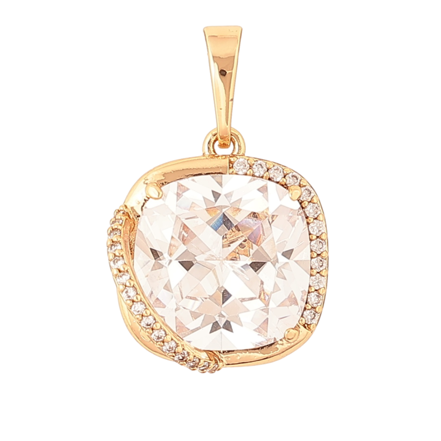 Кулон Xuping Позолота 18K «Кристал у декоративній оправі» для ланцюжка до 6мм фото №1 Кулон Xuping Позолота 18K «Кристал у декоративній оправі» для ланцюжка до 6мм фото №1