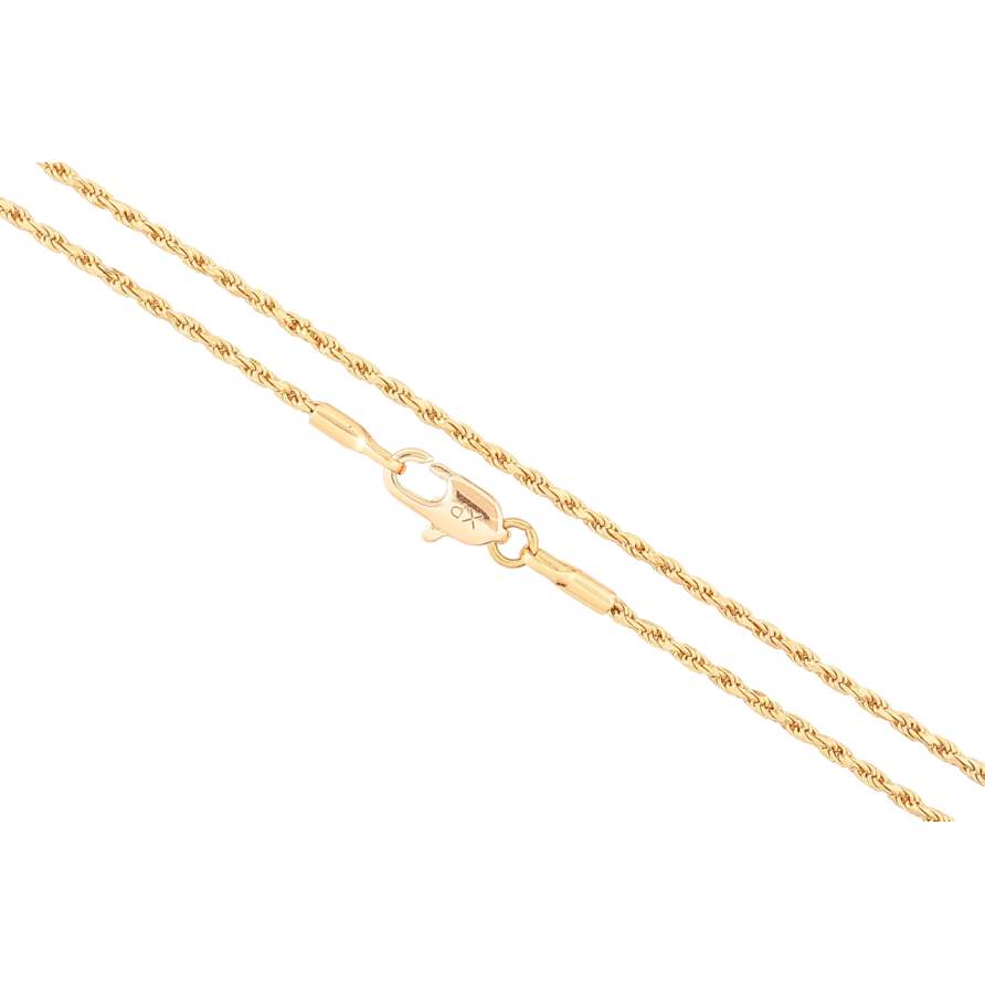Цепочка Xuping Позолота 18K Плетение Веревка длинна 45см х 1.5мм фото №1