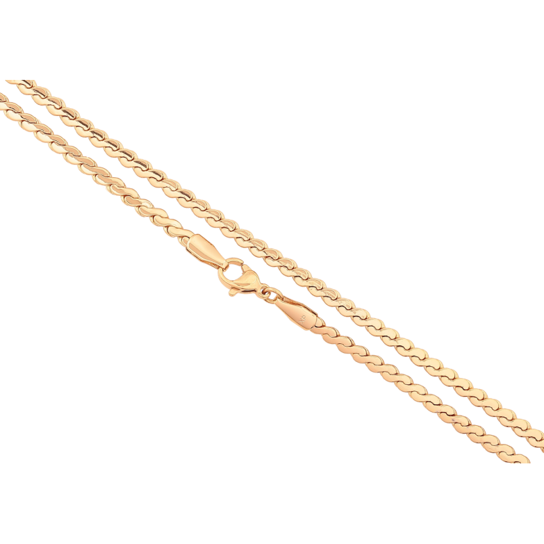 Цепочка Xuping Позолота 18K Плетение Серпантин длинна 45см х 3мм фото №1