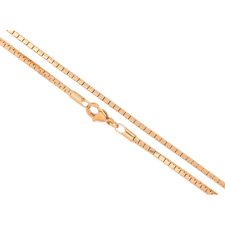 Цепочка Xuping Позолота 18K Плетение Фантазийное 4-х гранное, перекрученное длинна 50см х 2мм фото №1