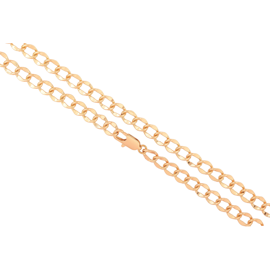 Ланцюжок Xuping Позолота 18K «Плетіння Панцирне» довжина 50см х 8мм фото №1