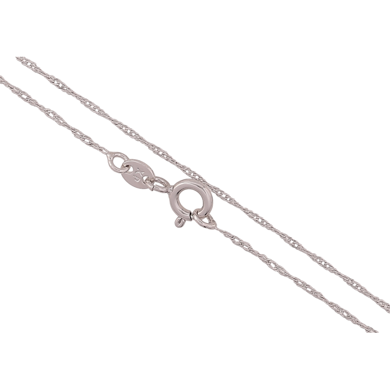 Ланцюжок Xuping Родій «Плетіння Кордове» довжина 50см х 1мм фото №1 Ланцюжок Xuping Родій «Плетіння Кордове» довжина 50см х 1мм фото №1