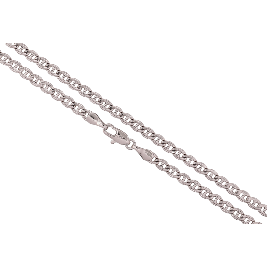 Цепочка Xuping Родий Плетение Морская цепь с узором длина 50см х 4мм фото №1