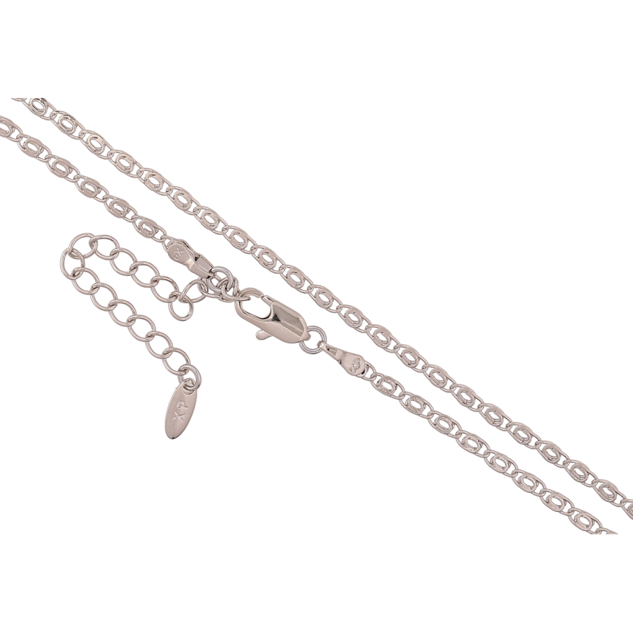 Ланцюжок Xuping Родій «Плетіння Пташине око» довжина 45-50см х 2.5мм фото №1