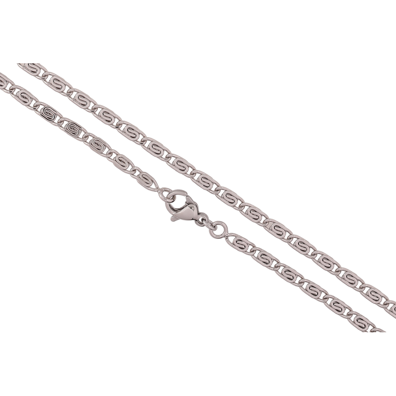 Ланцюжок Xuping Родій «Плетіння Равлик» довжина 45см х 3мм фото №1 Ланцюжок Xuping Родій «Плетіння Равлик» довжина 45см х 3мм фото №1