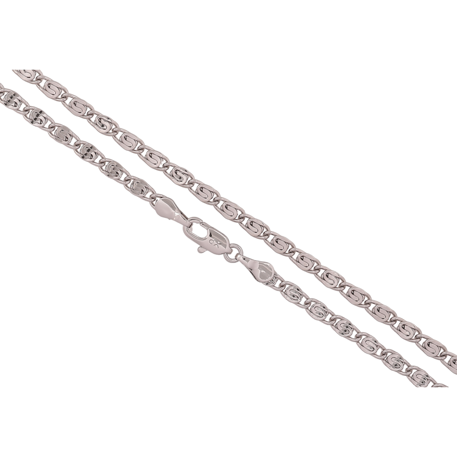 Цепочка Xuping Родий Плетение Улитка длина 45см х 3мм фото №1