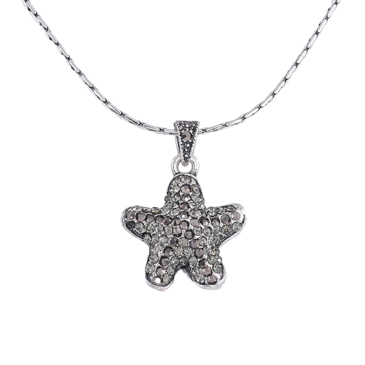 Подвеска на цепочке Звезда со стразами длина 42-47см х 1мм фото №22