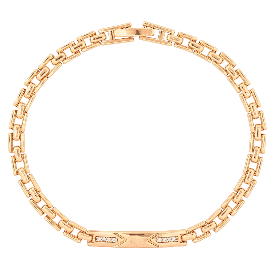 Браслет Xuping Позолота 18K Браслетный узор с вставкой размер 19см х 4мм фото №1 Браслет Xuping Позолота 18K Браслетный узор с вставкой размер 19см х 4мм фото №1