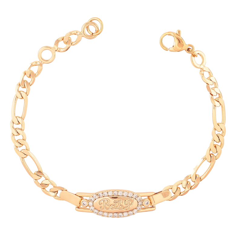 Браслет Xuping Позолота 18K «Ланцюжок зі вставкою Baby» розмір 16см х 4-8мм фото №1 Браслет Xuping Позолота 18K «Ланцюжок зі вставкою Baby» розмір 16см х 4-8мм фото №1