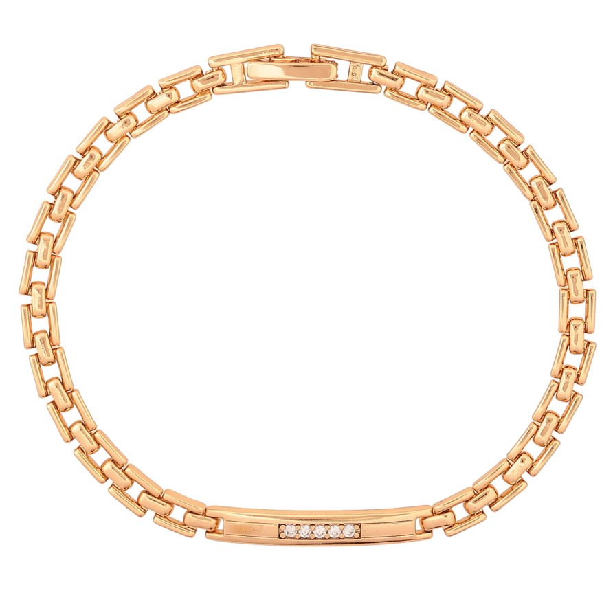 Браслет Xuping Позолота 18K Браслетный узор с вставкой размер 19см х 4мм фото №1 Браслет Xuping Позолота 18K Браслетный узор с вставкой размер 19см х 4мм фото №1