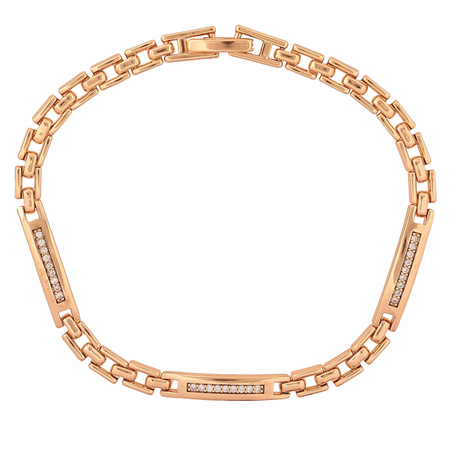 Браслет Xuping Позолота 18K Браслетный узор с вставками размер 19см х 4мм фото №1 Браслет Xuping Позолота 18K Браслетный узор с вставками размер 19см х 4мм фото №1