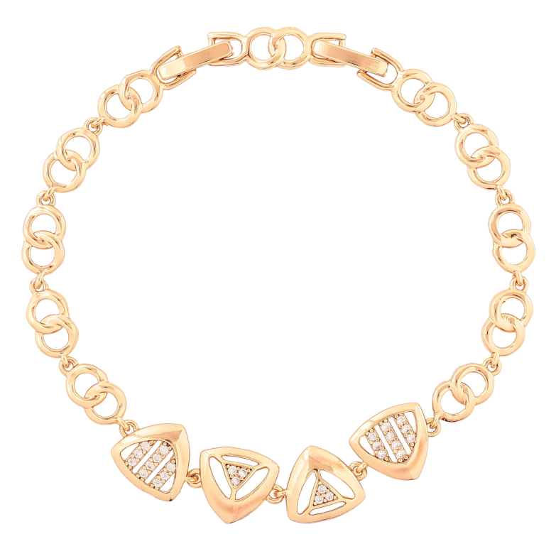 Браслет Xuping Позолота 18K Узор с кристаллами размер с доп. замком 17.5,19.5см х 6-10мм фото №1 Браслет Xuping Позолота 18K Узор с кристаллами размер с доп. замком 17.5,19.5см х 6-10мм фото №1