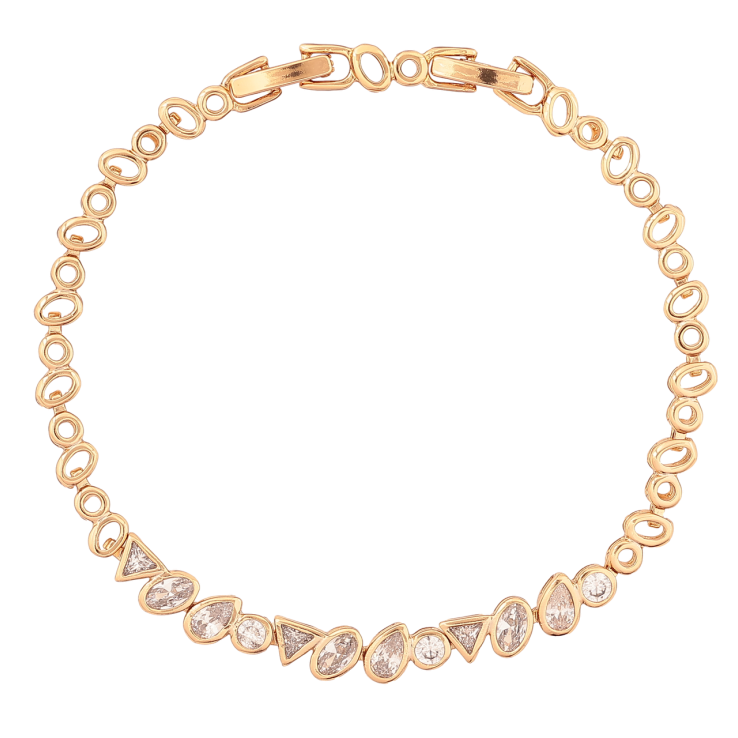 Браслет Xuping Позолота 18K Кристальная дорожка размер с доп. замком 18,20см х 4-6мм фото №2 Браслет Xuping Позолота 18K Кристальная дорожка размер с доп. замком 18,20см х 4-6мм фото №2