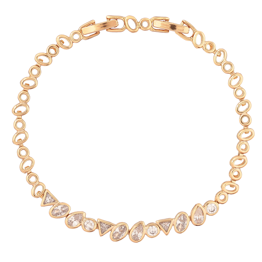 Браслет Xuping Позолота 18K «Кришталева доріжка» розмір з доп. замком 18,20см х 4-6мм фото №1 Браслет Xuping Позолота 18K «Кришталева доріжка» розмір з доп. замком 18,20см х 4-6мм фото №1