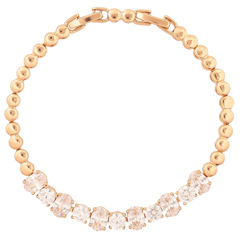 Браслет Xuping Позолота 18K Дорожка кристаллов размер с доп. замком 17,19см х 4-7мм фото №1 Браслет Xuping Позолота 18K Дорожка кристаллов размер с доп. замком 17,19см х 4-7мм фото №1