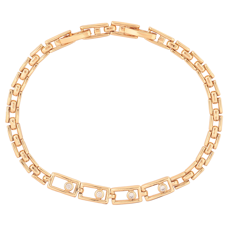 Браслет Xuping Позолота 18K «Браслетний візерунок з кристалами» розмір з доп. замком 17.5,19.5см х 4-6мм фото №1 Браслет Xuping Позолота 18K «Браслетний візерунок з кристалами» розмір з доп. замком 17.5,19.5см х 4-6мм фото №1