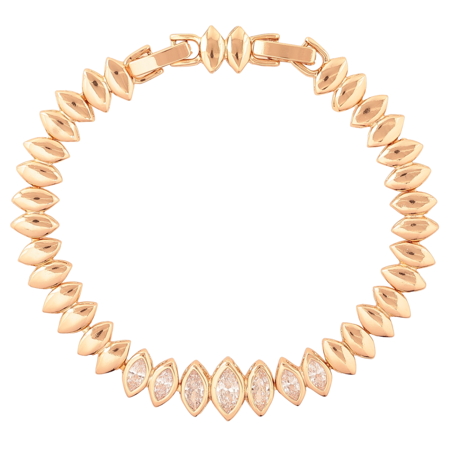 Браслет Xuping Позолота 18K Узор с кристаллами размер с доп. замком 17,19см х 8-10мм фото №1 Браслет Xuping Позолота 18K Узор с кристаллами размер с доп. замком 17,19см х 8-10мм фото №1