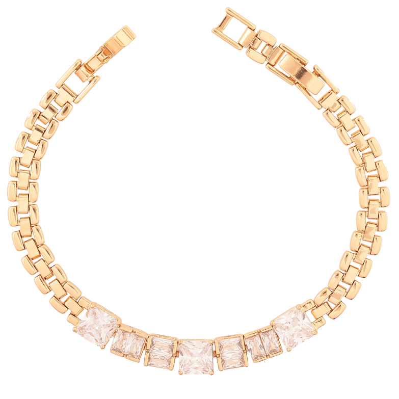 Браслет Xuping Позолота 18K Браслетный узор с дорожкой кристаллов размер с доп. замком 18,20см х 6-7мм фото №1 Браслет Xuping Позолота 18K Браслетный узор с дорожкой кристаллов размер с доп. замком 18,20см х 6-7мм фото №1