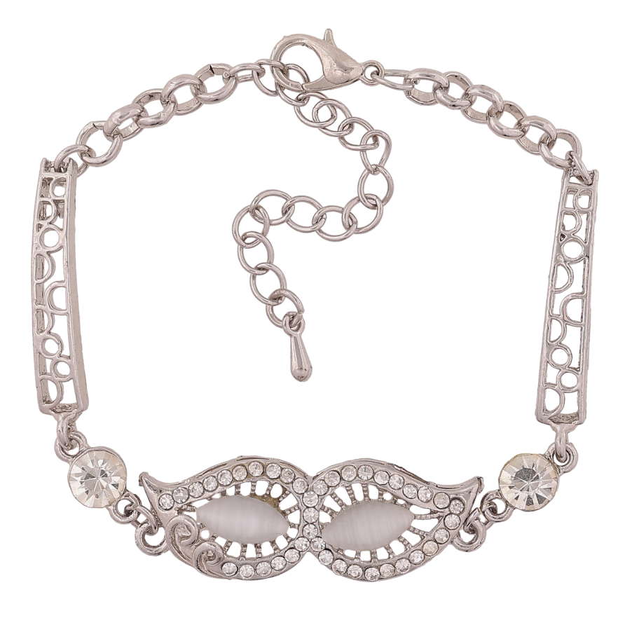 Браслет «Декоративний візерунок з кристалами» довжина з доп.ланцюжком 17.5-23см х 5-13мм фото №1