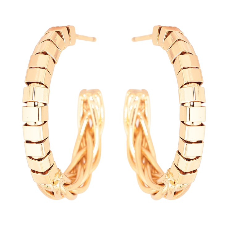Сережки Xuping Позолота 18K пусети «Декоративні дуги» фото №9 Сережки Xuping Позолота 18K пусети «Декоративні дуги» фото №9