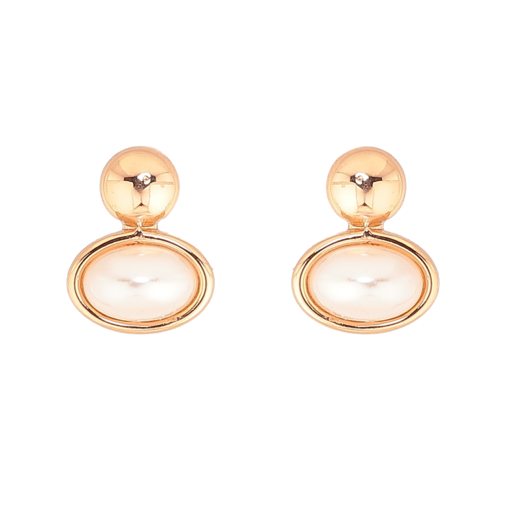 Сережки Xuping Позолота 18K пусети «Візерунок з перлинними вставками» фото №18 Сережки Xuping Позолота 18K пусети «Візерунок з перлинними вставками» фото №18