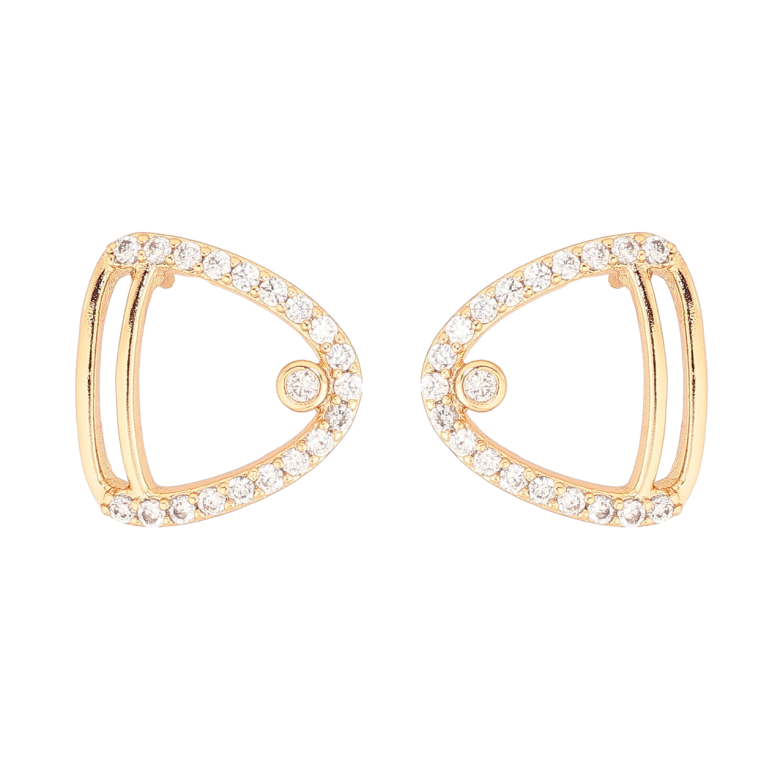 Серьги Xuping Позолота 18K пусеты Декоративный узор с кристаллами фото №1