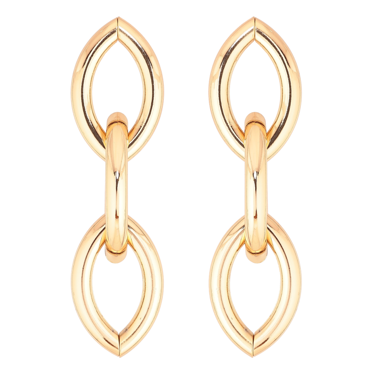 Сережки Xuping Позолота 18K пусети «Ланки ланцюжка» фото №21