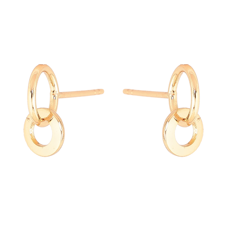 Сережки Xuping Позолота 18K пусети «Колечка» фото №12 Сережки Xuping Позолота 18K пусети «Колечка» фото №12