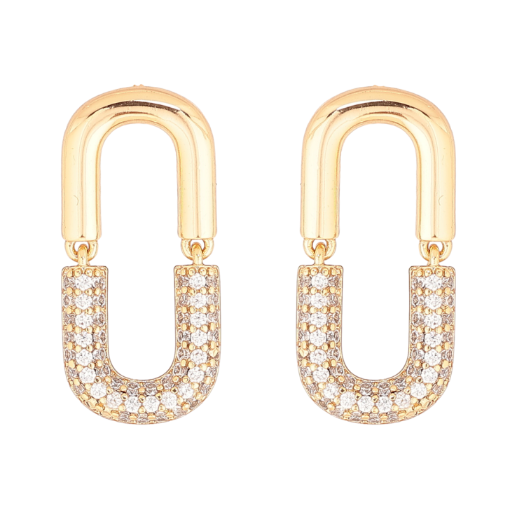 Серьги Xuping Позолота 18K пусеты Декоративные подвески с инкрустацией кристаллами фото №16