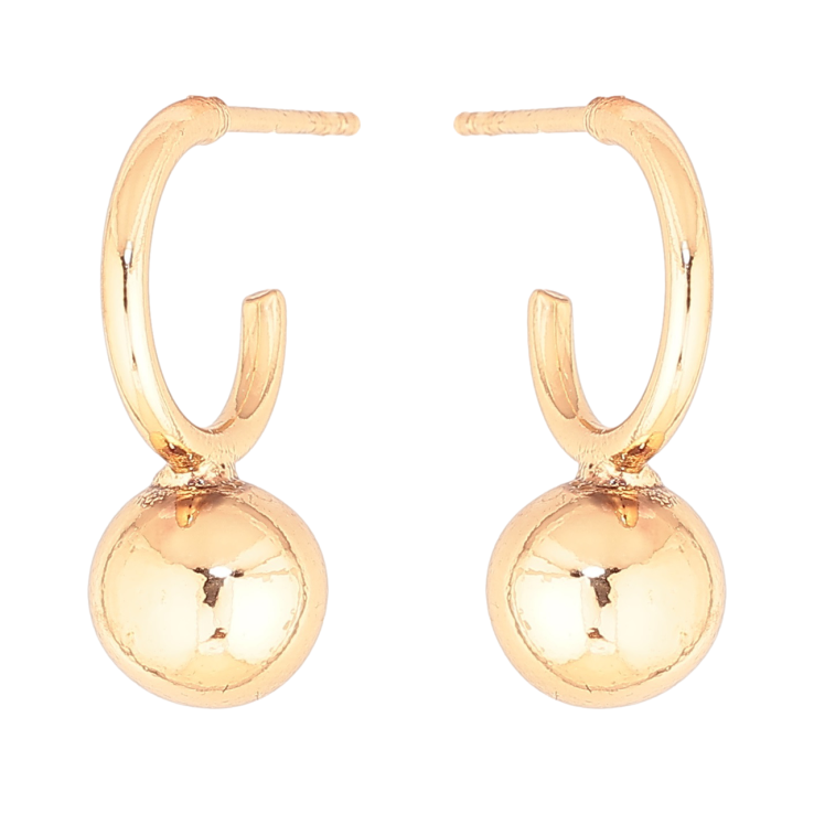 Сережки Xuping Позолота 18K пусети «Дуги з кульками» фото №14