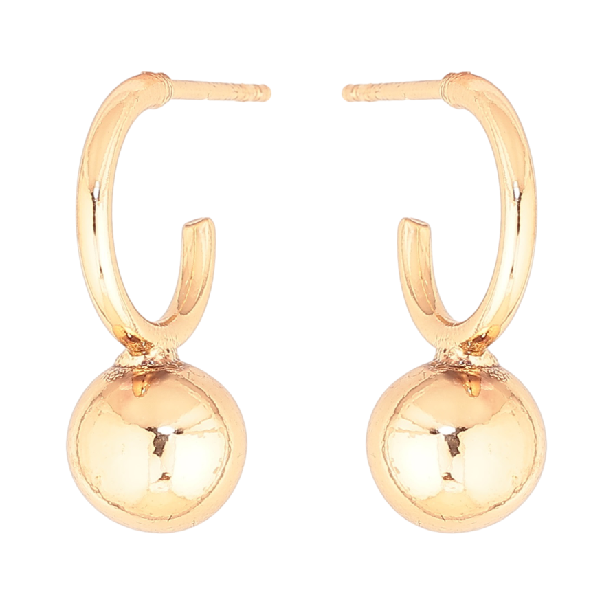 Сережки Xuping Позолота 18K пусети «Дуги з кульками» фото №1