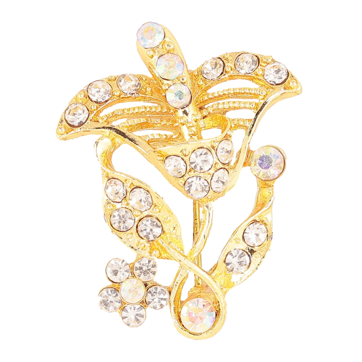 Брошь Цветок со стразами фото №6 Брошь Цветок со стразами фото №6