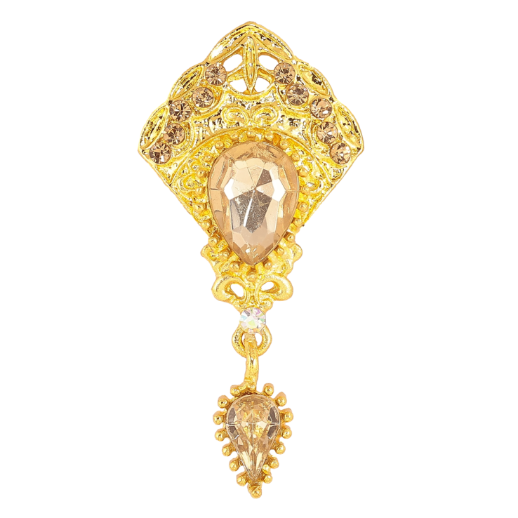 Брошь Декоративная подвеска с золотистыми кристаллами фото №20 Брошь Декоративная подвеска с золотистыми кристаллами фото №20