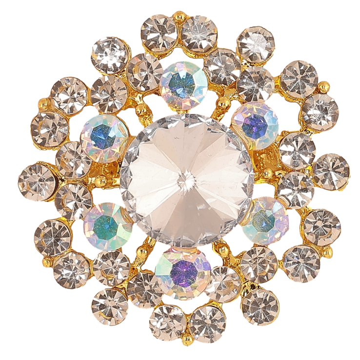 Брошь Цветок со стразами фото №4 Брошь Цветок со стразами фото №4