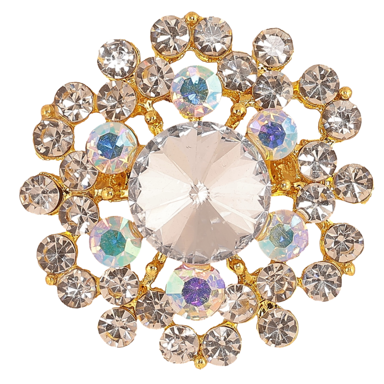 Брошка «Квітка зі стразами» фото №1 Брошка «Квітка зі стразами» фото №1