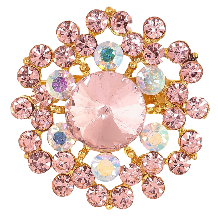 Брошь Цветок с розовыми стразами фото №25 Брошь Цветок с розовыми стразами фото №25