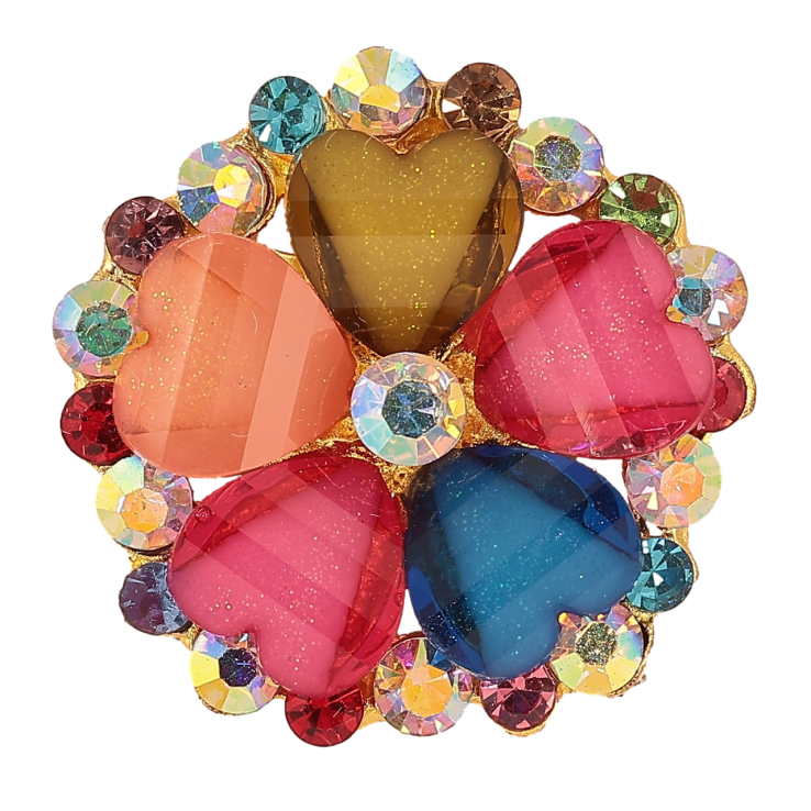 Брошь Цветок из разноцветных кристаллов фото №12 Брошь Цветок из разноцветных кристаллов фото №12